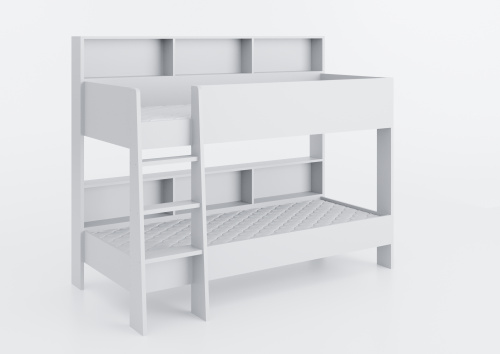 Двухярусная детская кровать Sway с полочками Белый фото 5 Двухярусная детская кровать Sway с полочками Белый фото 5