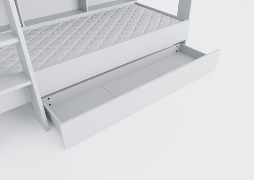 Двухярусная детская кровать Sway с полочками Белый фото 6 Двухярусная детская кровать Sway с полочками Белый фото 6