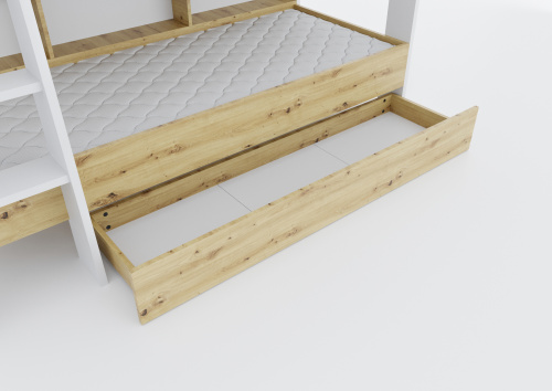 Ящик подкроватный к кровати Sway Белый + Артизан фото 2